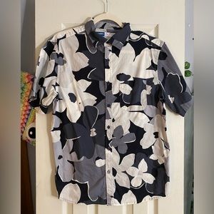 Medium Old Navy Black White and Grey Button Up